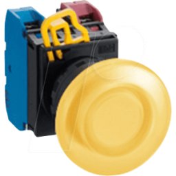 IDEC ID YW1LM4E10QM3Y - Palpador de montaje iluminado YW, 40 mm, 1 no, negro