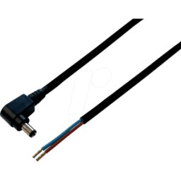 BKL DC AKWS 21 - Cable adaptador, acodado, 2000 mm, conector macho CC al extremo
