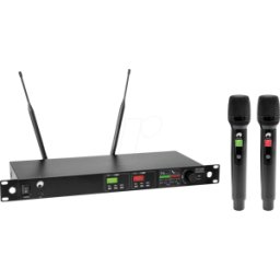 OMNI 13063603 - OMNITRONIC UHF 602 Sistema de micrófono inalámbrico de 2 canales