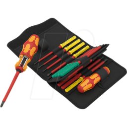 WERA 05006618001 - Juego de destornilladores, hojas intercambiables Kraftform Kompa