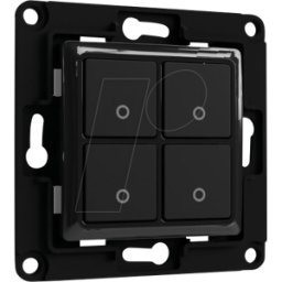 SHELLY WS4 B - Interruptor de pared SHELLY, negro, 4 veces