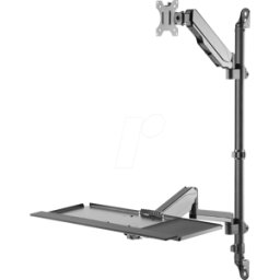 DIGITUS DA-90372 - Estación de trabajo, soporte para monitor y teclado, mont