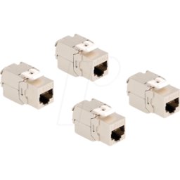 DELOCK 86050 - Módulo Keystone, toma RJ45 Cat.6a / LSA, STP, 4 piezas