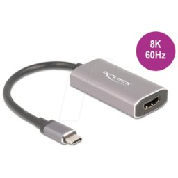 DELOCK 62632 - Adaptador, USB-C > HDMI, 8K 60Hz, HDR, 20 cm