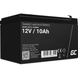 GREEN CELL GC AGM48 10AH - Batería de plomo-vellón, AGM, 12V, 10 Ah