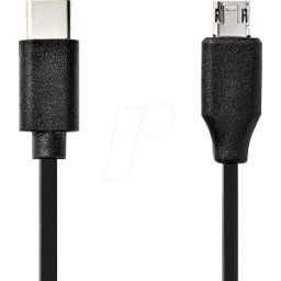 NEDIS N CCGL60750BK10 - Cable USB 2.0, conector C > conector Micro-B, 1 m, negro
