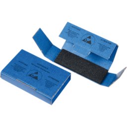 WARMBIER ESD BOX 909 - Caja de transporte ESD IC, espuma conductiva, 120 x 15 x 100 mm