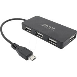 SERTRONICS SERT 125150 - USB 2,0 4-Port Micro USB OTG Hub negro