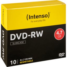 INTENSO DVD-RW4,7 INT10 - DVD-RW 4,7GB, 4 velocidades, regrabable