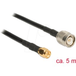 DELOCK 89509 - Cable de antena RF, conector TNC > conector SMA, 5 m