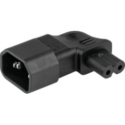 KABELMEISTER KM SKA-1471S - Adaptador de red, conector C14 a conector hembra C7, acodado, ne