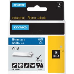 DYMO IND 1805417 - Vinilo DYMO IND Band, 19 mm, blanco/azul