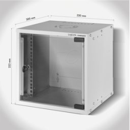 LOGILINK W44Z30G - Carcasa de pared de 10", 4U, profundidad 300 mm, gris