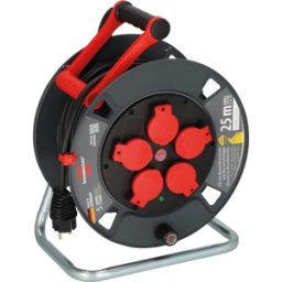 BRENNENSTUHL BRE 9231250100 - Carrete de cable profesional, 300 KU 2100, IP44, cable de 25 m.