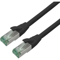 ROLINE RECYCLED MATERIAL ROLINE 21453275 - Cable de interconexiones Cat.6a S/FTP (PiMF), negro, 0,3 m