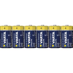 VARTA VAR LL6 BABY - Pila alcalina de larga duración, tipo C (Baby), paquete de 6 uni