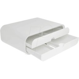 DELOCK 18325 - Soporte para monitor, con dos cajones, blanco