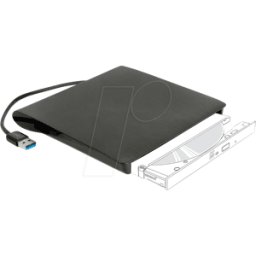 DELOCK 42603 - Carcasa externa 5.25 Unidad SATA Ultra Slim 9,5 mm, conector USB