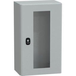 SCHNEIDER ELECTRIC NSYS3D5320T - Steel enclosure tspt door no mounting plate 500 x 300 x 200