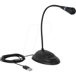 DELOCK 65871 - Micrófono, USB, soporte, botón de mute