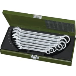 PROXXON 23275 - Juego de llave de trinquete anillo boca, SW 8-19, 7 piezas, Micr