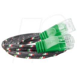 SLIM UT6 05 GN - Cat.6 Cable DELGADO-resistente U/UTP 0,5 m verde