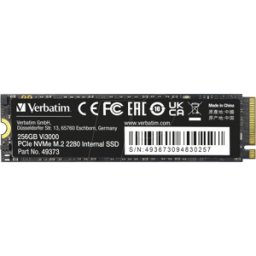 VERBATIM 49373 - Verbatim VI3000 PCIe NVMe M.2 SSD de 256 GB
