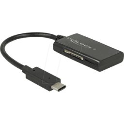 DELOCK 91740 - Lector de tarjetas, Externo, USB 3,1, Tipo-C.