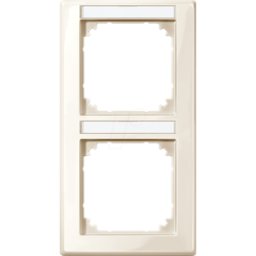 MERTEN ME MS 470244 - M-SMART, Marco, 2x, blanco brillante, con soporte de etiqueta