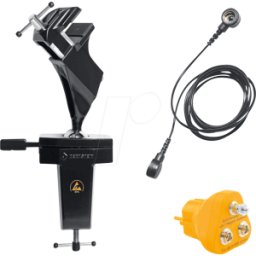 BERNSTEIN BERN 9 205 ESD1 - Tornillo de banco con rótula, ESD, con abrazadera y juego