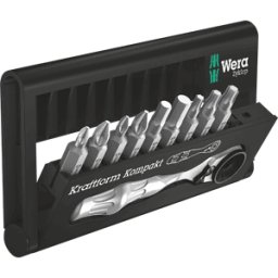 WERA 05073645001 - Juego de brocas Kraftform Compact Zyklop Mini 1, 10 piezas, mixt