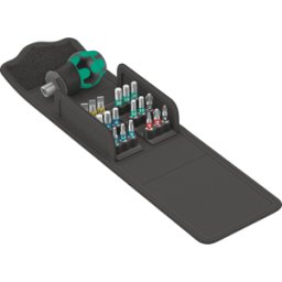 WERA 05057471001 - Juego de brocas Kraftform Compact Stubby 1, 19 piezas mixtas