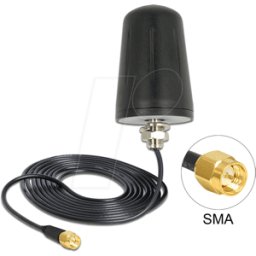 DELOCK 89533 - Antena, Lora, exterior, conector SMA con recubrimiento de oro, 3