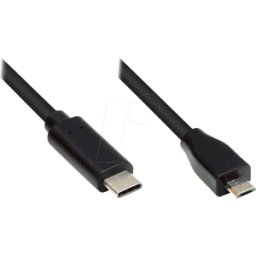GOOD CONNECTIONS GC M0124 - Cable USB 2.0, conector C < conector micro B, CU, negro, 3 m