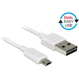 DELOCK 84805 - Cable USB 2.0, conector macho A EASY a conector Micro B, 0,2 m