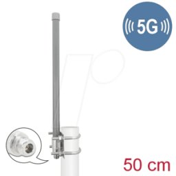 DELOCK 90417 - Antena, 5G, 3,3 - 3,8 GHz, 8 dBi 50 cm omnidireccional