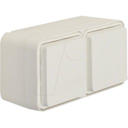 BERKER 47843512 - Zócalo de 2 vías horizontal con tapa abatible 2 de