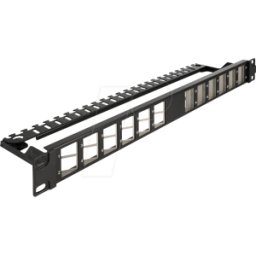 DELOCK 67042 - 19? Panel de conexión Keystone, 24 puertos, negro