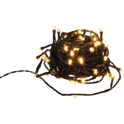 VELLEMAN NV-1224VUW - Guirnalda LED, 12 m, 80 LED, blanco cálido, 230 V.