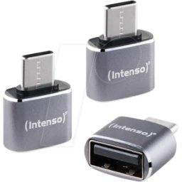 INTENSO 7600113 - Adaptador USB A480C A hembra > C macho, juego de 3