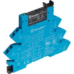 FINDER FIN 38.61.0 12V - Relé de acoplamiento, estrecho, 250V, 12V m. Cable de resorte