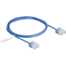DELOCK 80796 - Cable de red RJ45 Cat.6 UTP Ultra Slim 1 m azul con enchufes cor