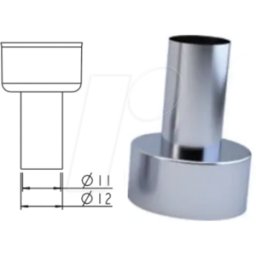 ATTEN A-2103 - Boquilla de aire caliente, recta, Ø 12 mm para STATION ST-8800/8