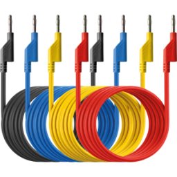 PEAKTECH 7051 - Cables de prueba, 2,0 m, apilables, juego de 4