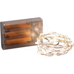VELLEMAN MC-240UW - Guirnalda de luces LED, 2 m, 40 LED, blanco cálido, funci