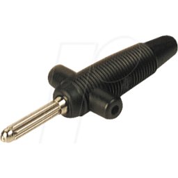 HIRSCHMANN TEST & MEASUREMENT BUELA 300 K SW - Conector tipo banana, 4 mm, conexión por soldadura, negro
