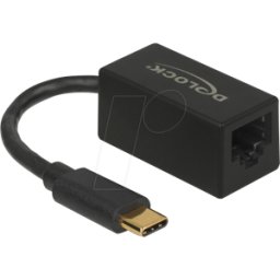 DELOCK 66043 - Tarjeta de red, USB tipo C, Gigabit Ethernet, 1 RJ45