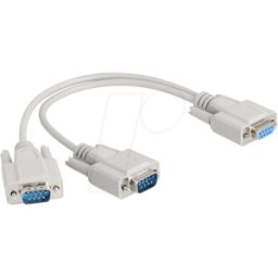 DELOCK 67160 - Cable adaptador en Y D-Sub9 1 x hembra a 2 x macho con tornillos
