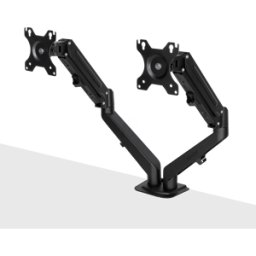 LINDY 40708 - Soporte para monitor, 2 pantalla hasta 27", montaje sobre mesa