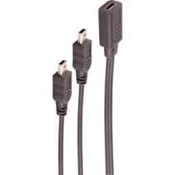 SHIVERPEAKS SHVP BS13-20022 - Adaptador USB 2,0, C hembra a 2x Mini-B macho, cable Y, 0,3 m..